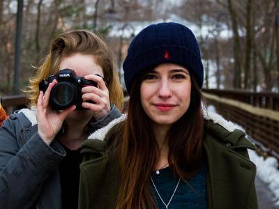 Photo of students on the bridge taken by Student Ray Meyers.